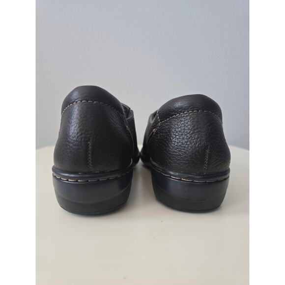 Clarks Collection Evianna Mix Leather Slip-On Comfort Shoes Brown Like New 9M - Picture 3 of 8